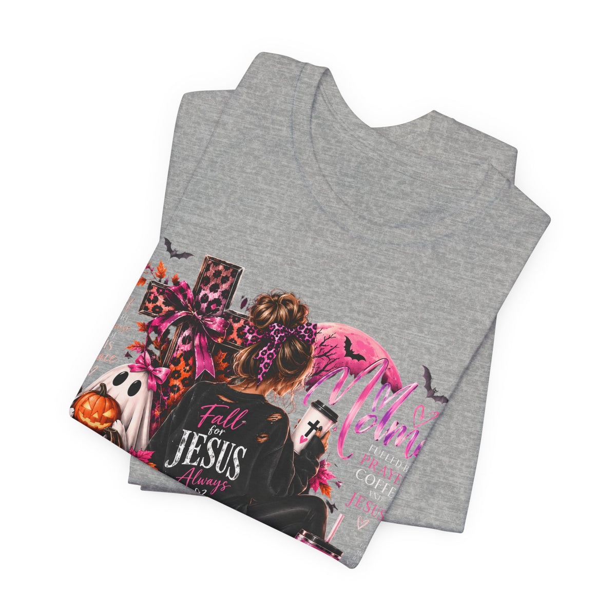 Faithful Halloween Tee — "Jesus Is My Boo" Pumpkin & Gothic Girl Graphic T-Shirt