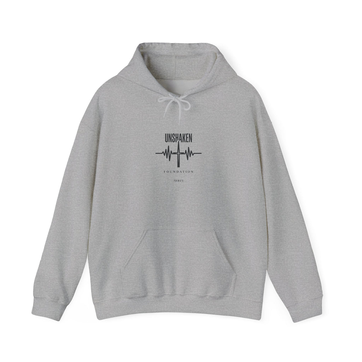 Unshaken heartbeat graphic Hoodie | Christian streetwear, scripture texture