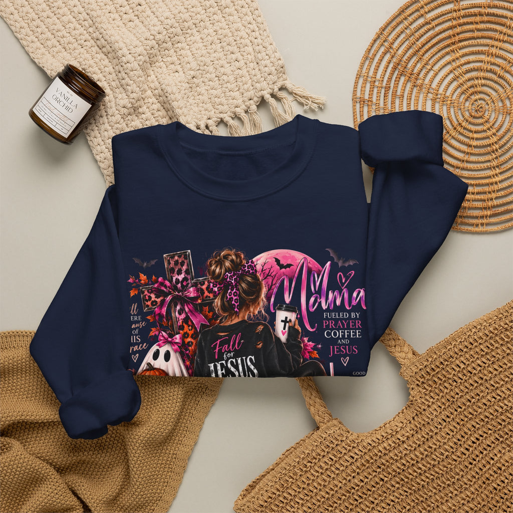 Christian Halloween Sweatshirt – Faith Over Fear Pumpkin Graphic Crewneck