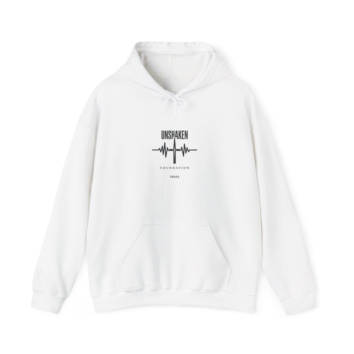 Unshaken heartbeat graphic Hoodie | Christian streetwear, scripture texture