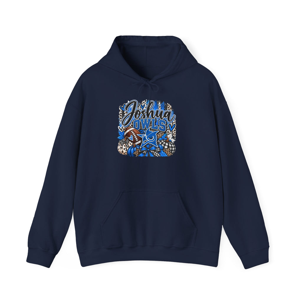 Football Mom Hoodie - Joshua Owls Blue Team Spirit Sweatshirt