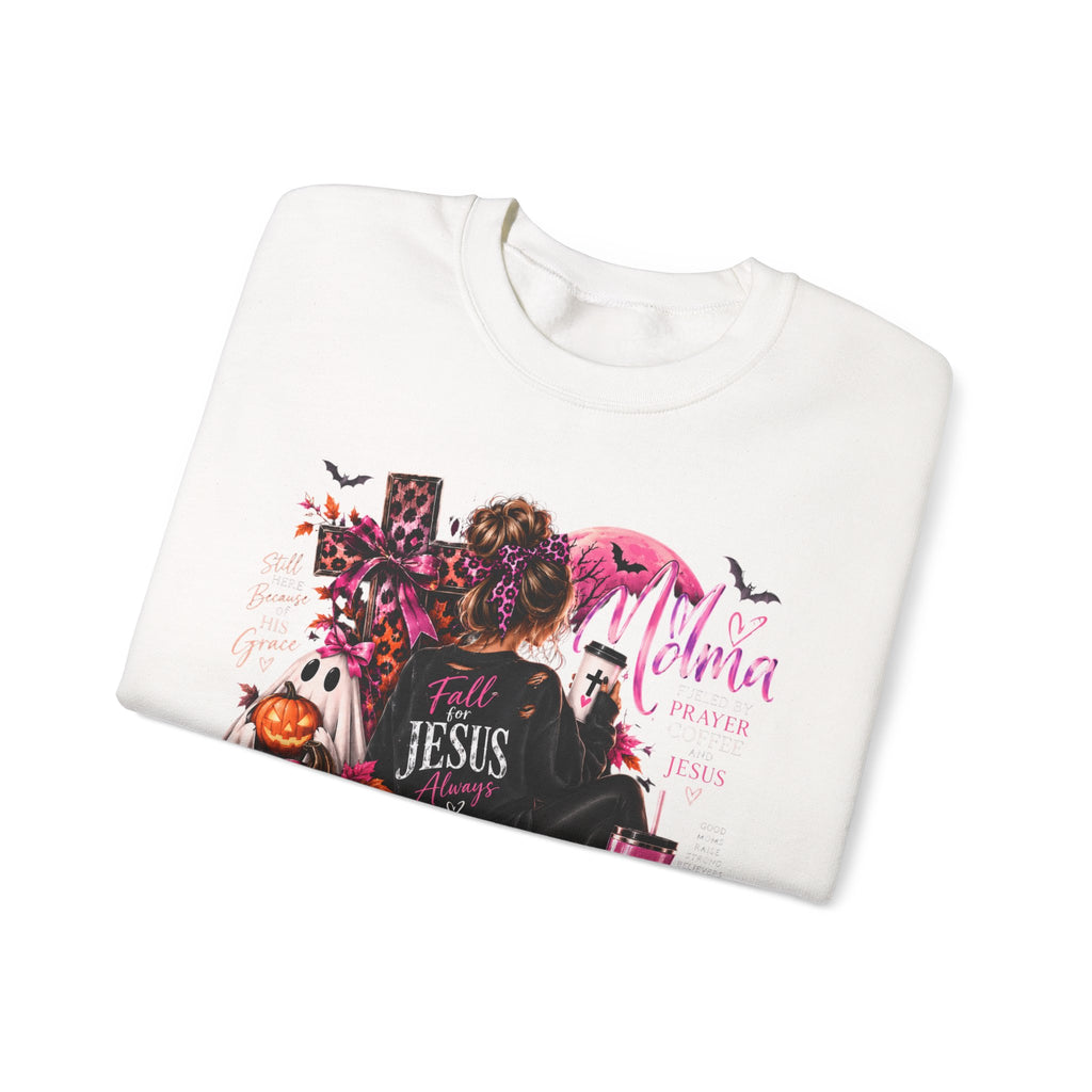 Christian Halloween Sweatshirt – Faith Over Fear Pumpkin Graphic Crewneck