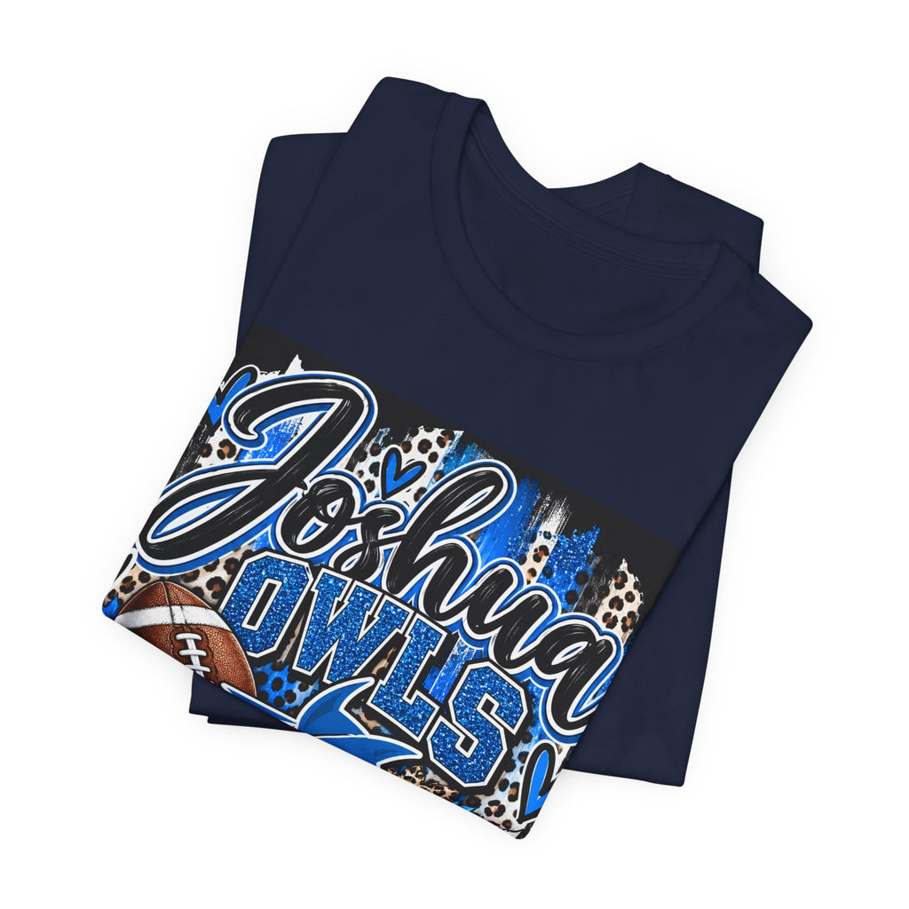 Joshua Owls Football T‑Shirt — Personalized School Spirit Tee