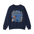 Joshua Owls Football Crewneck Sweatshirt — Blue Leopard School Spirit