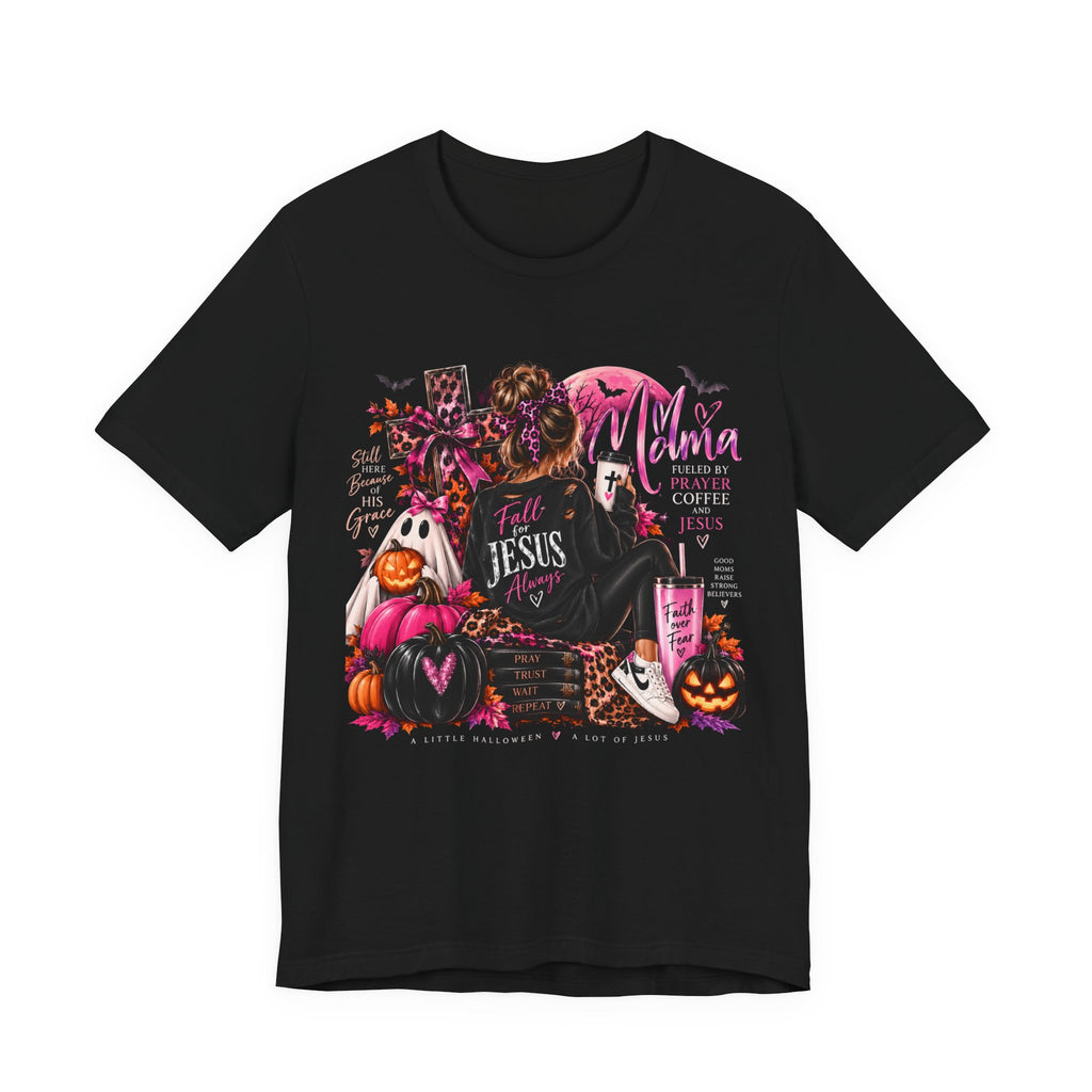 Faithful Halloween Tee — "Jesus Is My Boo" Pumpkin & Gothic Girl Graphic T-Shirt