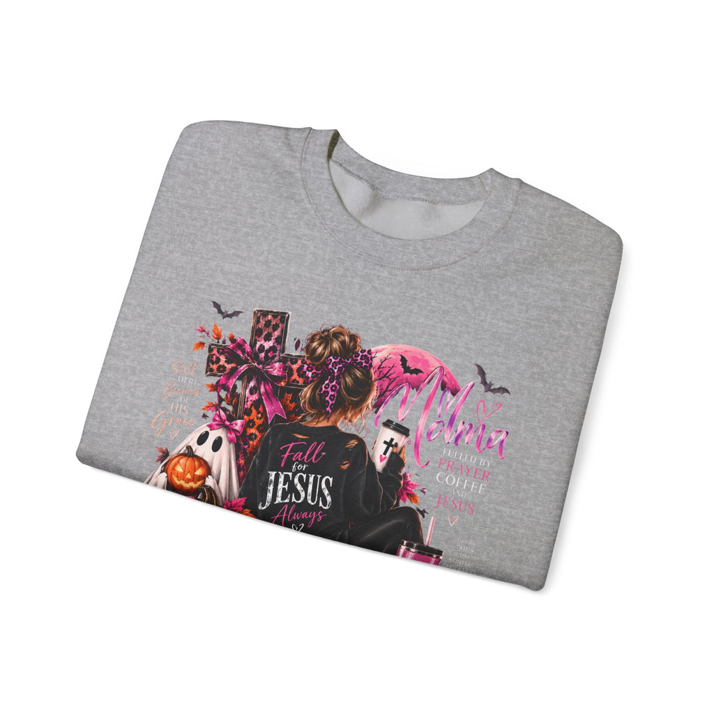 Christian Halloween Sweatshirt – Faith Over Fear Pumpkin Graphic Crewneck