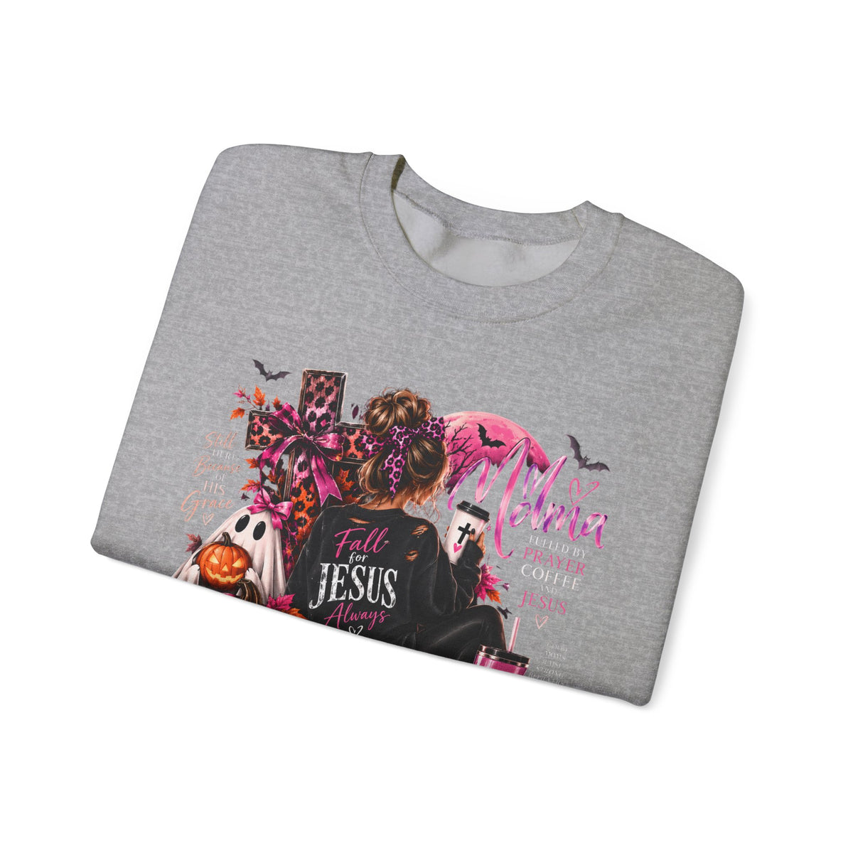 Christian Halloween Sweatshirt – Faith Over Fear Pumpkin Graphic Crewneck