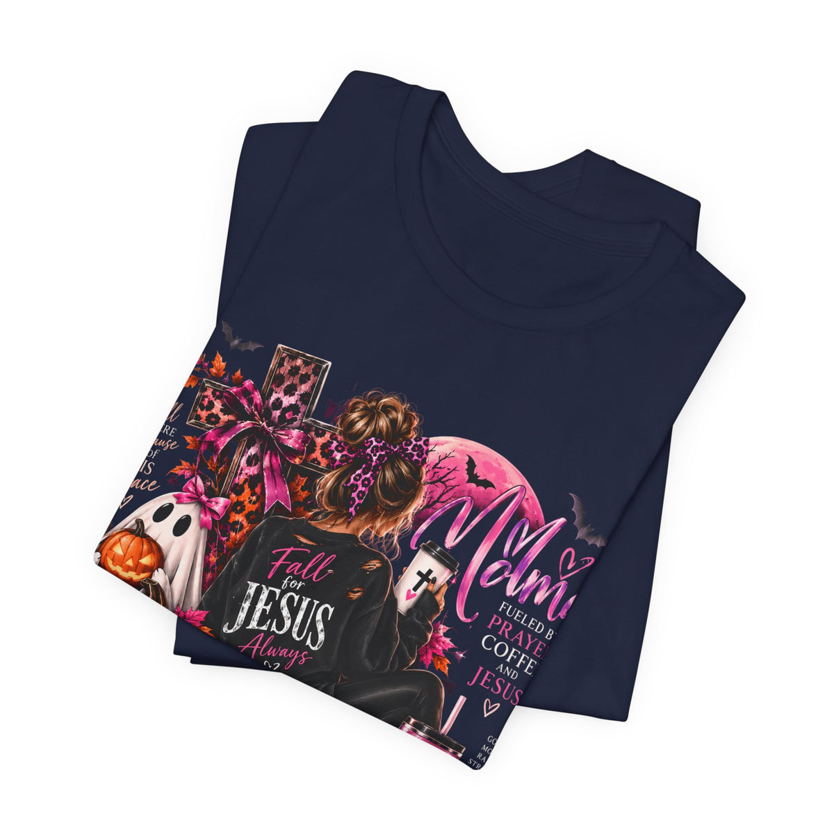 Faithful Halloween Tee — "Jesus Is My Boo" Pumpkin & Gothic Girl Graphic T-Shirt