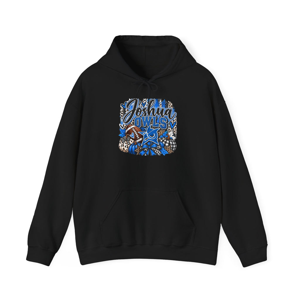Football Mom Hoodie - Joshua Owls Blue Team Spirit Sweatshirt