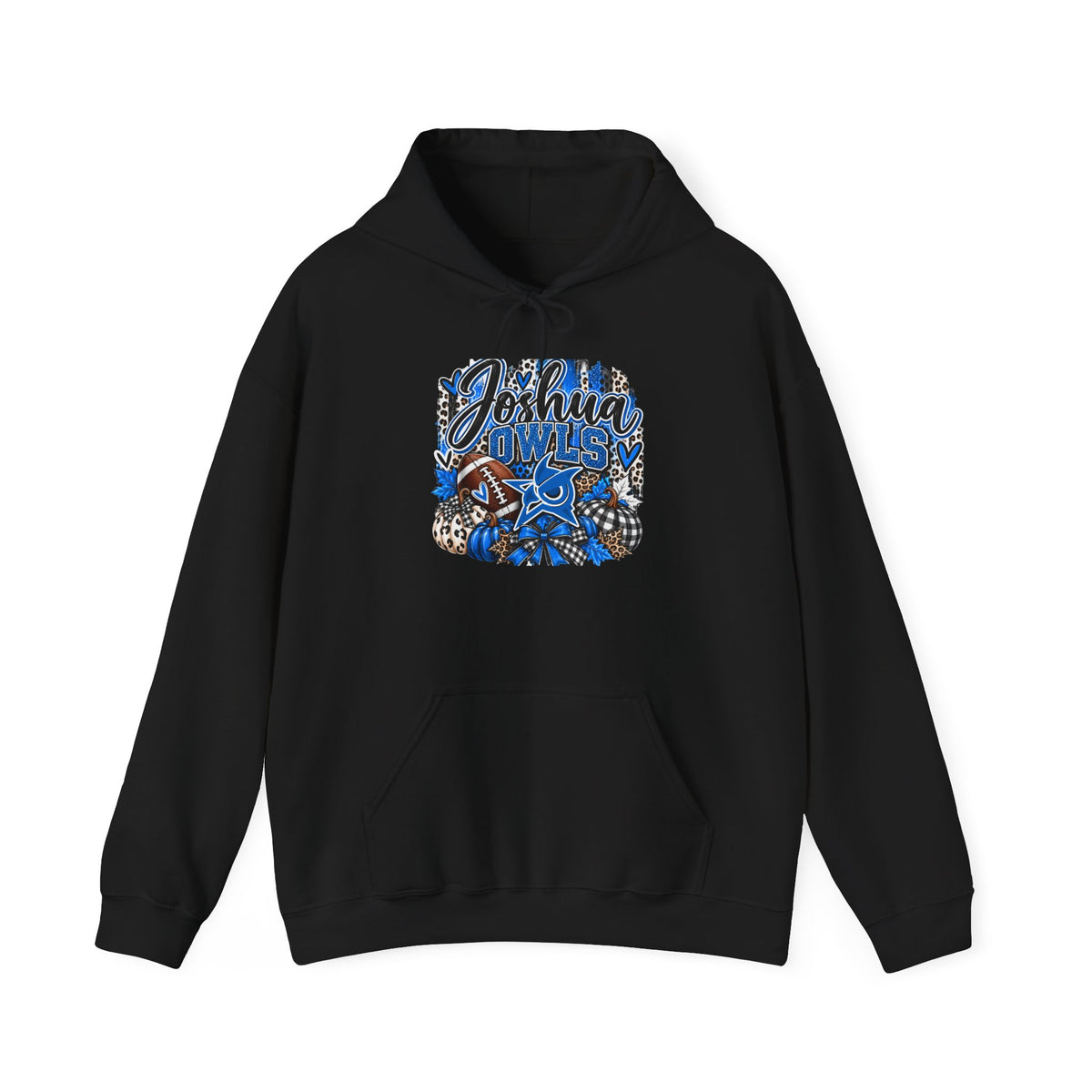 Football Mom Hoodie - Joshua Owls Blue Team Spirit Sweatshirt