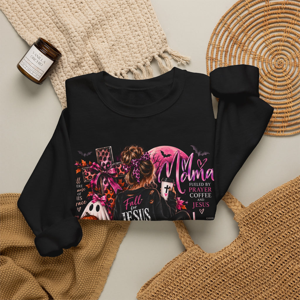 Christian Halloween Sweatshirt – Faith Over Fear Pumpkin Graphic Crewneck