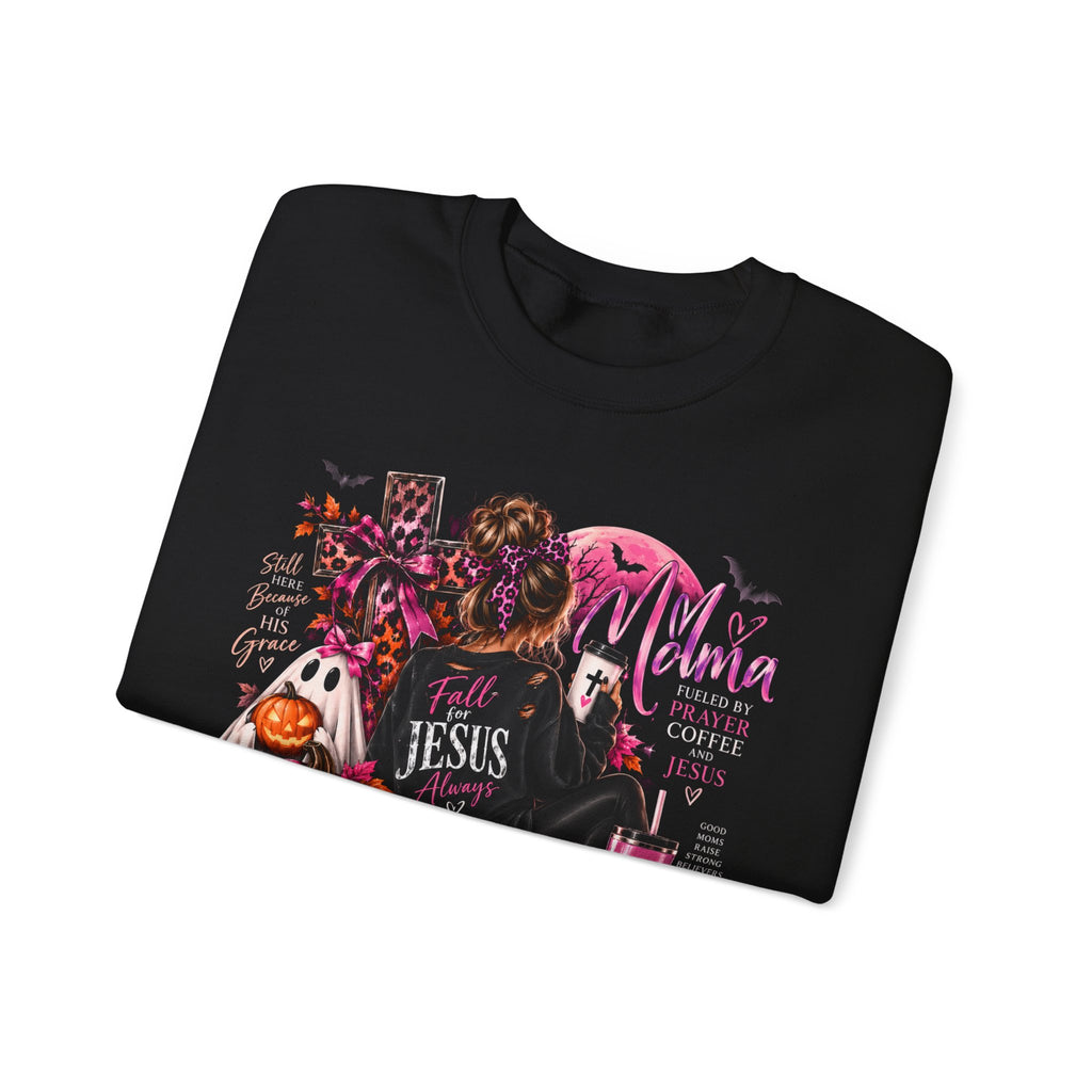 Christian Halloween Sweatshirt – Faith Over Fear Pumpkin Graphic Crewneck