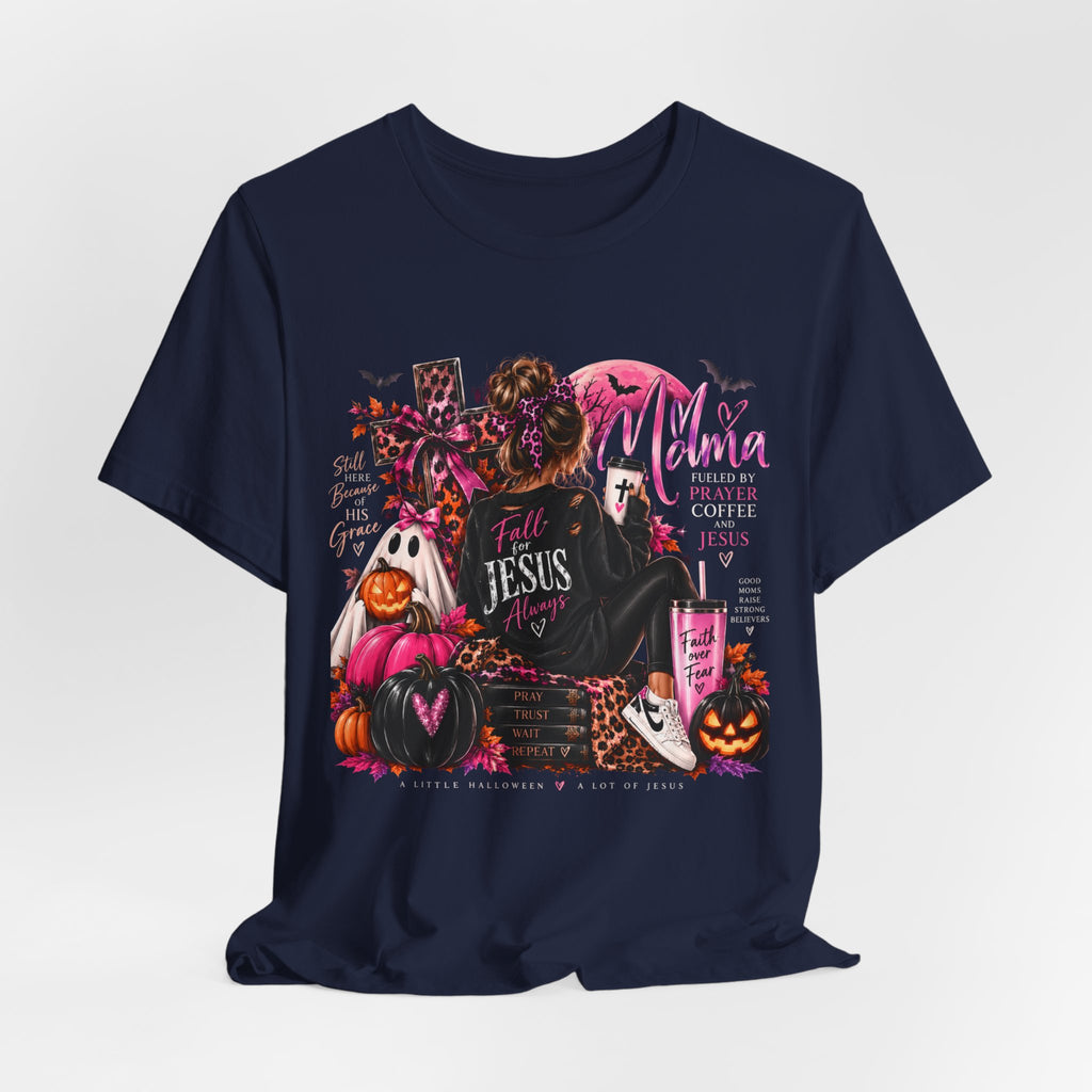 Faithful Halloween Tee — "Jesus Is My Boo" Pumpkin & Gothic Girl Graphic T-Shirt