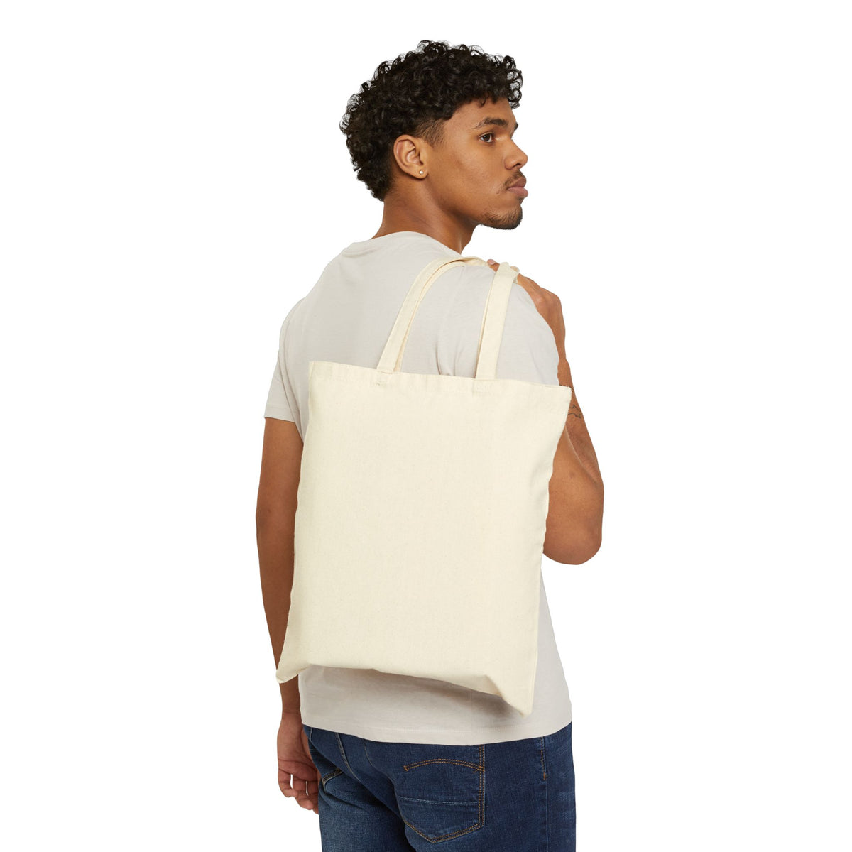 Halloween Christian Tote Bag — Pumpkin, Cross & 'Jesus' Canvas Tote