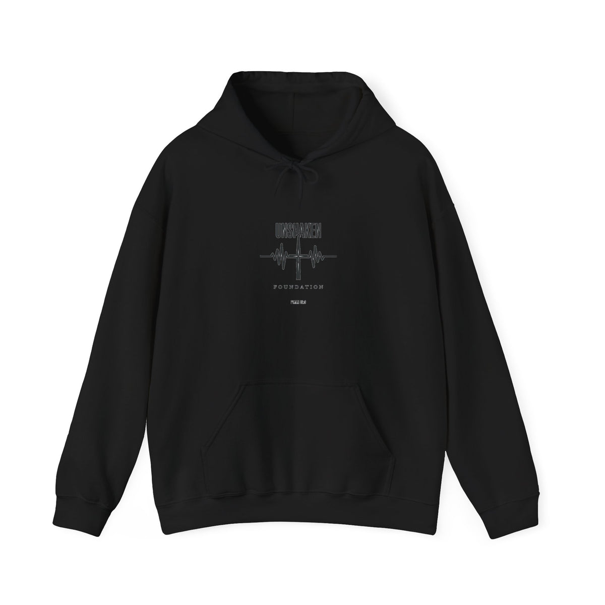 Unshaken heartbeat graphic Hoodie | Christian streetwear, scripture texture