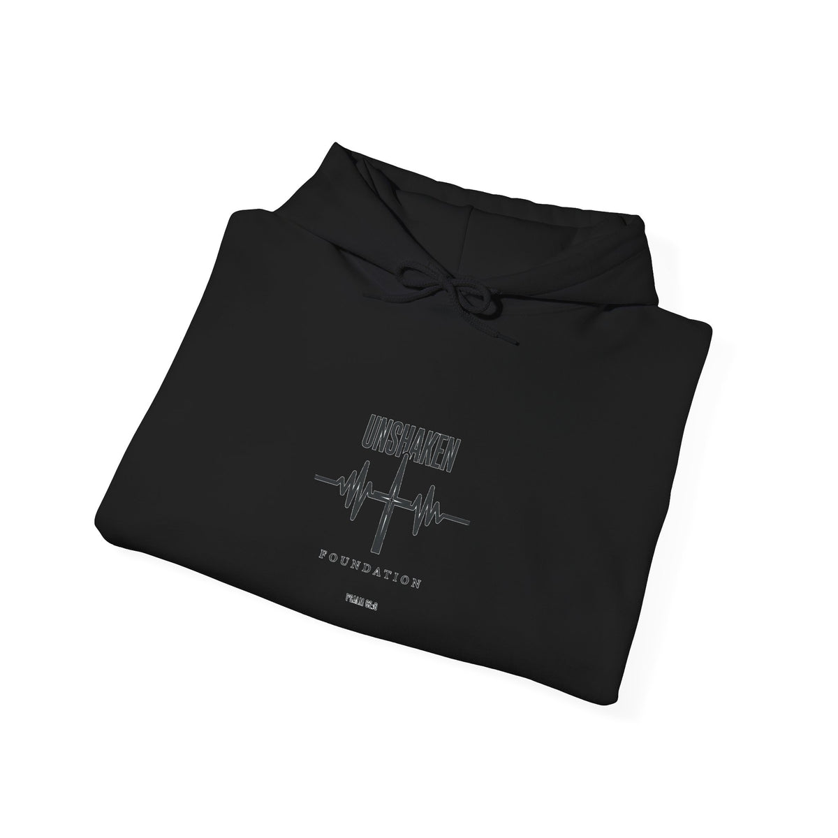 Unshaken heartbeat graphic Hoodie | Christian streetwear, scripture texture