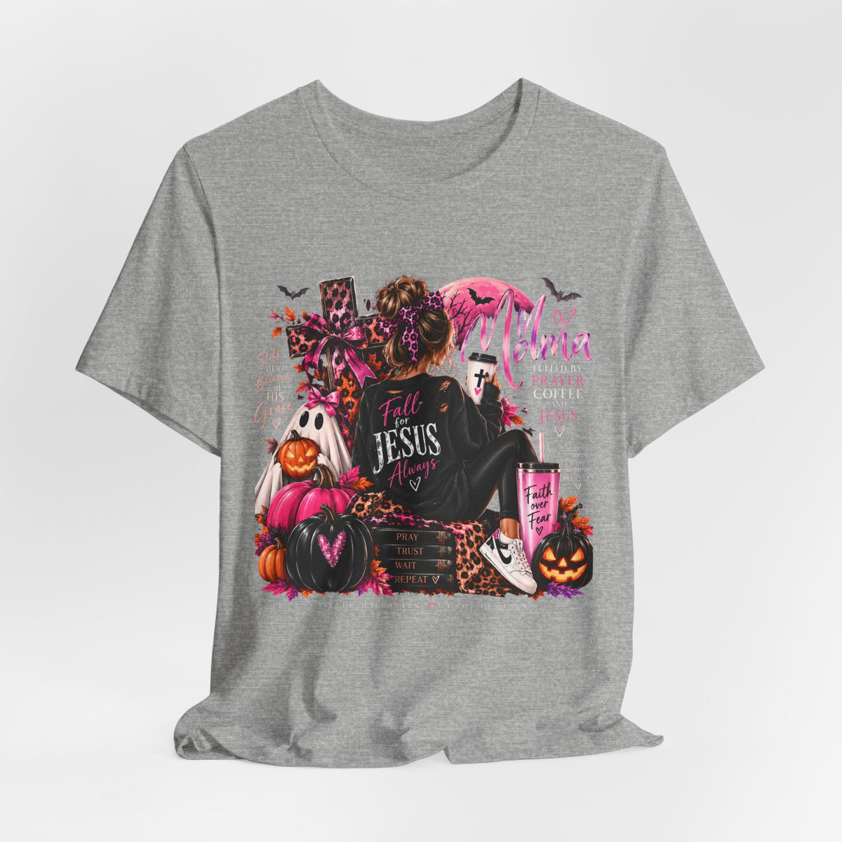 Faithful Halloween Tee — "Jesus Is My Boo" Pumpkin & Gothic Girl Graphic T-Shirt