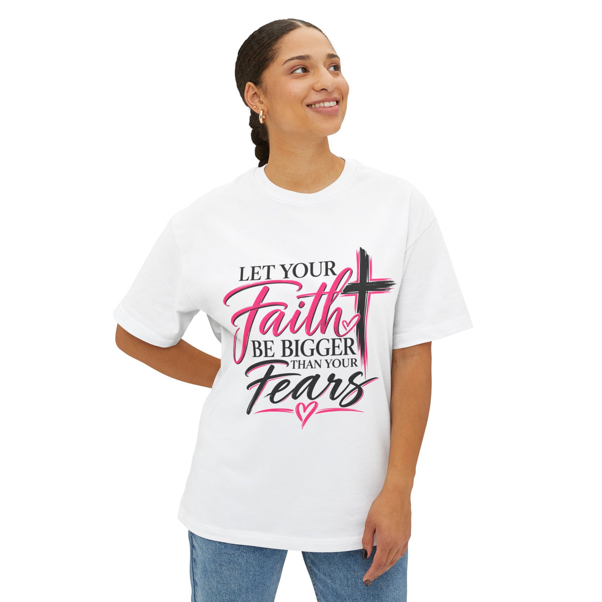 Faith Over Fears T-Shirt | Christian Cross Scripture Tee