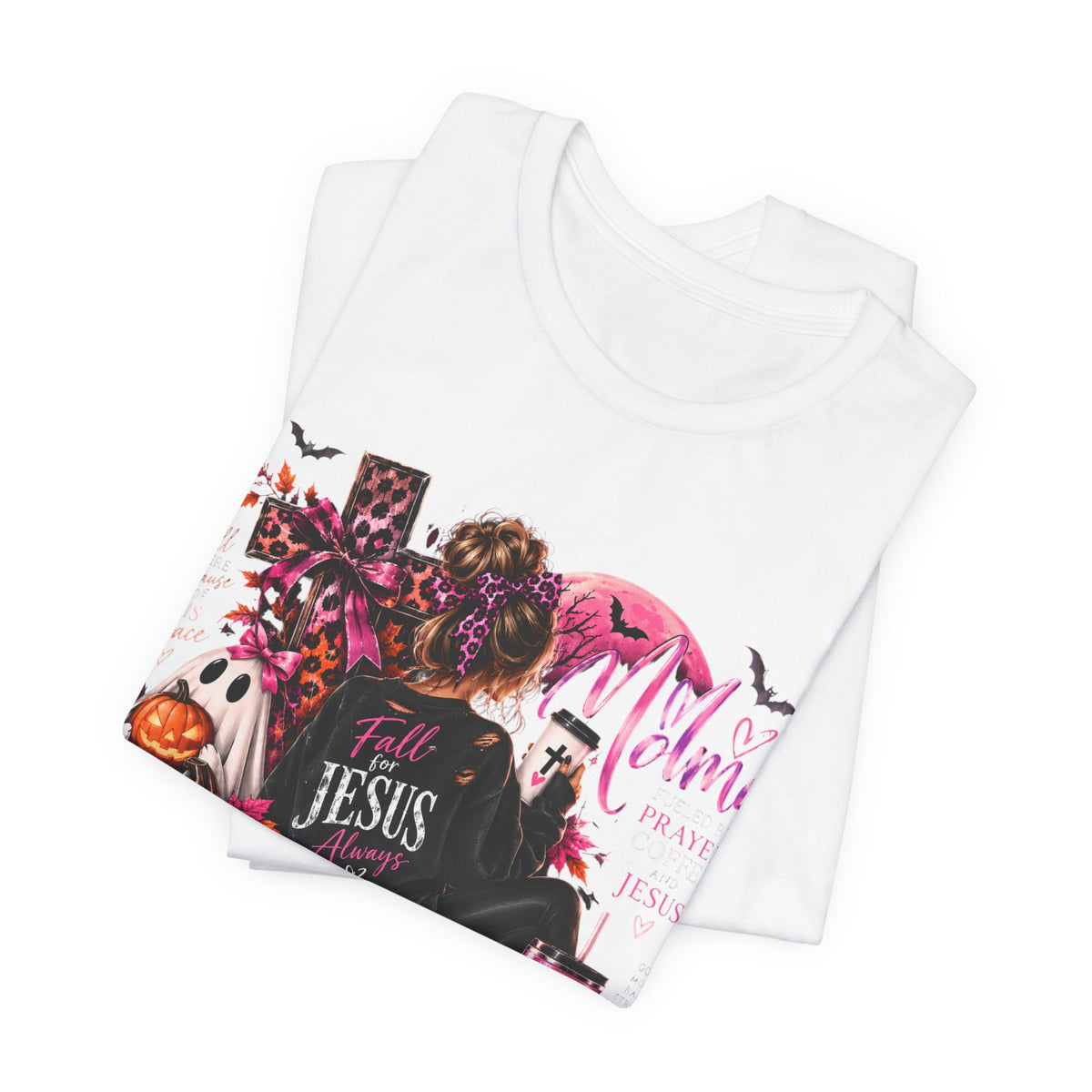 Faithful Halloween Tee — "Jesus Is My Boo" Pumpkin & Gothic Girl Graphic T-Shirt